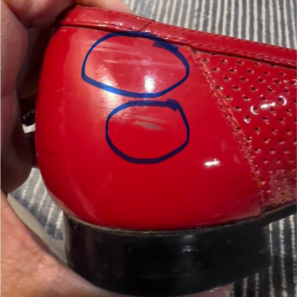 Talbots Size 7 1/2 red flats - Picture 11 of 11